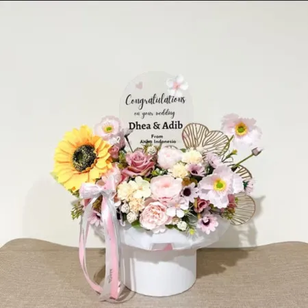 Bloom Box Akrilik Ucapan Wedding Gelora Bung Karno